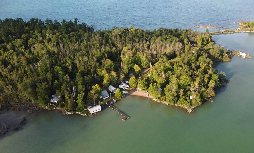 Bruce Bay Cottages Aerial